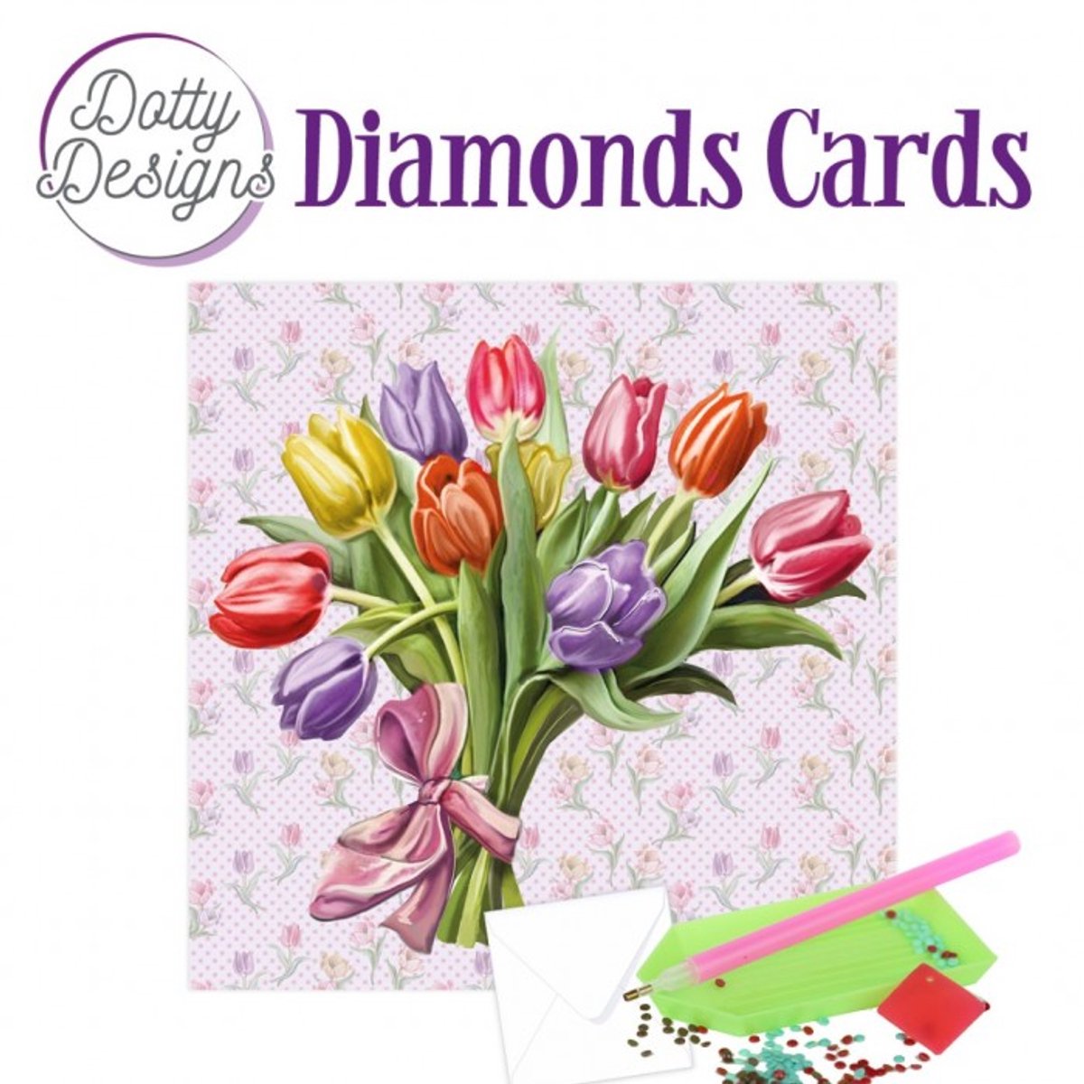 Diamond Painting Dotty Design Diamonds Cards | Tulip Dreams 1