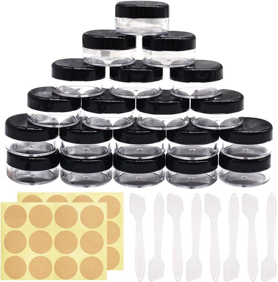 Flintronic Lot de 70 pots cosmétiques en plastique de 5 ml