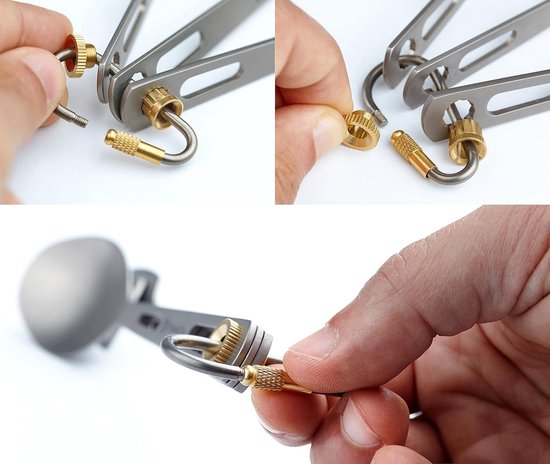 Extra Sterke Ultra Lichtgewicht Titanium Bestekset - 3-4-5 Stuk Rietjes Eetstokjes Mes Vork Lepel Set voor Thuisgebruik-Reizen-Kamperen Bestekset in Koffer (Standaard 5-delige Bestekset) — afbeelding 5