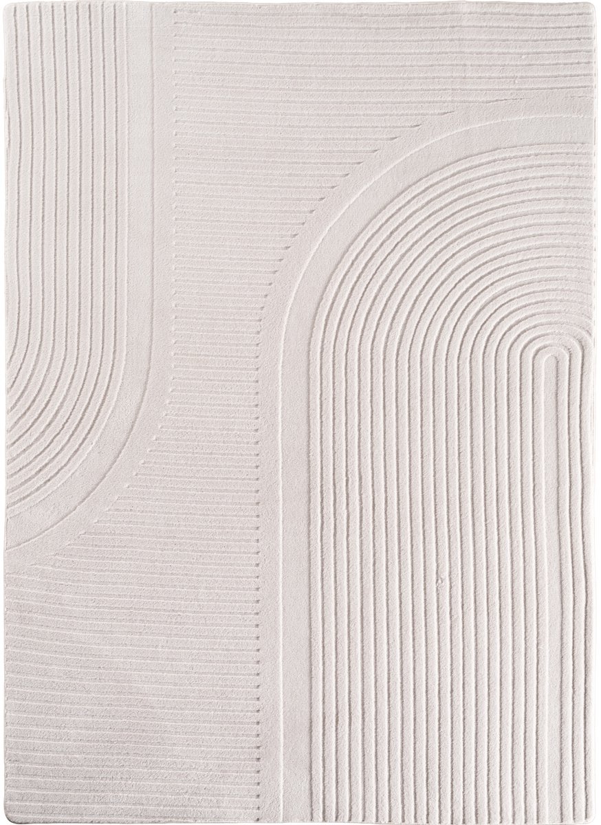 Hoogpolig vloerkleed Pompei (crème 1612) - 140x200 cm