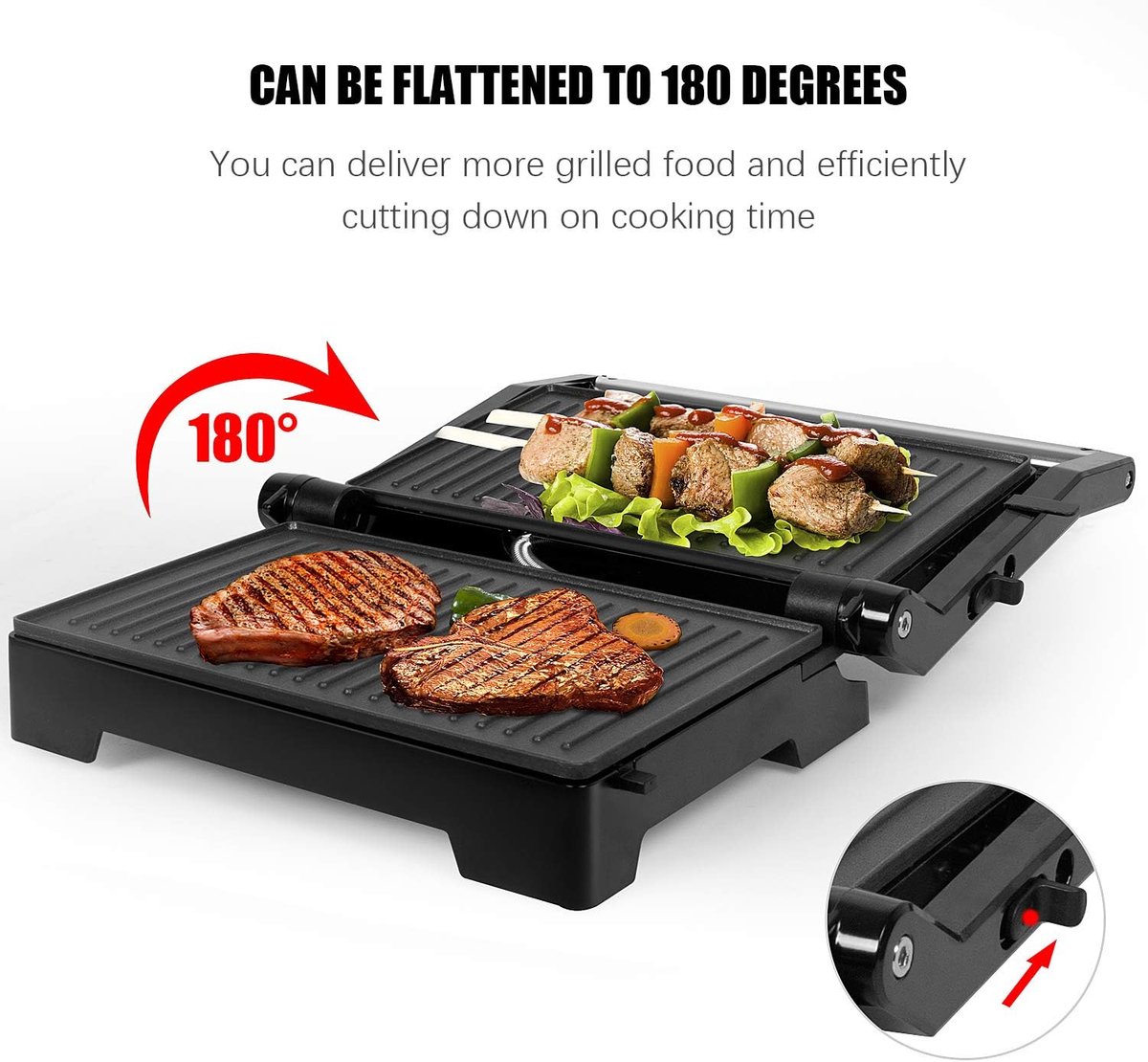 MKSS® Tosti Apparaat - Panini Grill - Contactgrill thumbnail 4