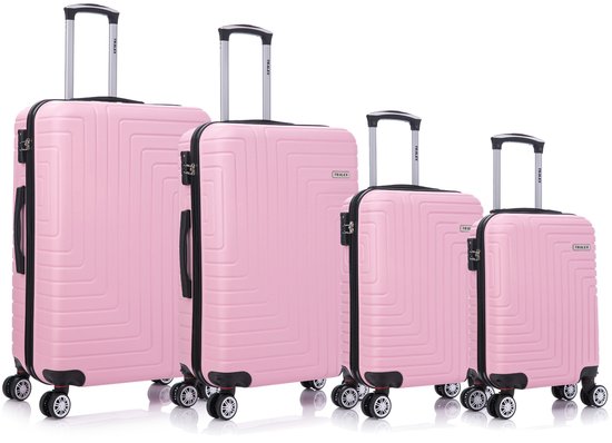 Tralex Luminara Kofferset 4-delig – Hardcase – TSA cijferslot – Lichtgewicht – LichtRoze