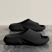 Pantoffels Heren Vrijetijdsschoenen Klittenbandsluiting Diabetici Orthopedische Huisschoen Dames Comfortabele Revalidatieschoenen EU43 Bruin-A