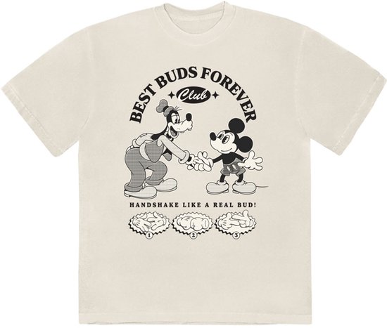 Disney - MM Best Buds Forever Club Heren T-shirt - M - Creme