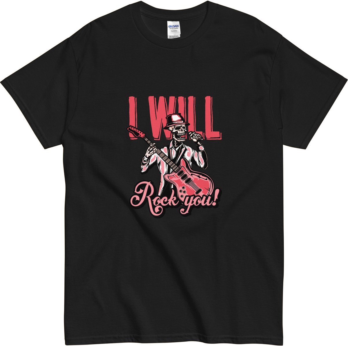 T Shirt Gitaar Rockstijl - Grappig Skelet Design - Vrouwen en Mannen - Zwart - 2XL