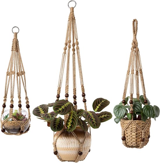 Spetebo Plantenmand om op te hangen van wilgentenen - 35 cm