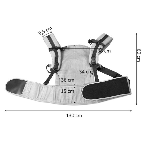 Baninni Ergonomische Draagzak Mundo Zwart van Baninni — afbeelding 4