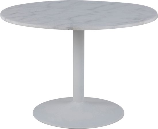 Table à manger Smuk Ø 110 cm Josie Marbre Wit