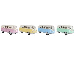 Kinsmart 1962 Volkswagen Classic Bus Pastel verkoop per stuk die cast pull back motor 4ass 13 cm speelgoed auto