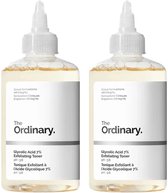 2x The Ordinary - Glycolic Acid 7% Exfoliating Face Toner/Toning Solution Original 240ml - Korean Skincare - Acne - Gezichtsverzorging
