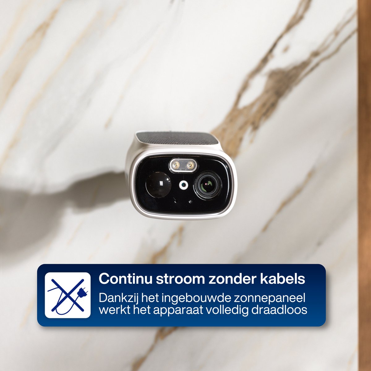 Afbeelding 2 van Finex Draadloze Beveiligingscamera - Solar Camera - Buiten camera met zonnepaneel - Bewakingscamera voor buiten - Beveiligingscamera buiten - 2K Ultra HD - Met wifi en app