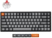 Keychron K5 Max Ultra-Slim Wireless Mechanisch Toetsenbord, QMK/VIA Programmeerbaar, 3-Modus Bluetooth/2.4 GHz/Draadloos met Wit LED, Low Profile Gateron Brown Switch, PBT Keycaps