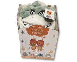 Pet, Pillow & Blanket - Haai - 75x100cm