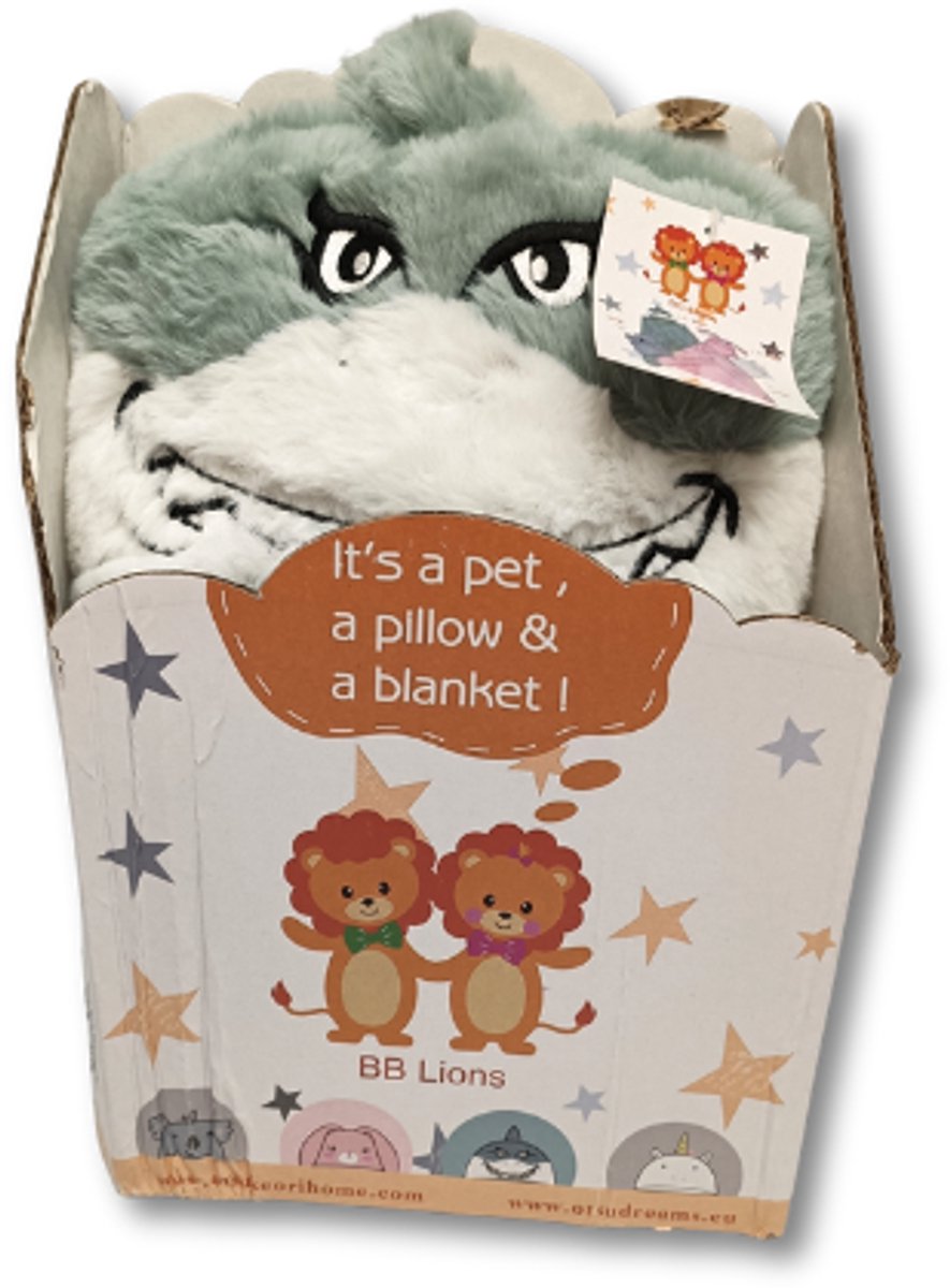 Pet, Pillow & Blanket - Haai - 75x100cm