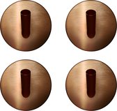EAVY - Set van 4 Zelfklevende handdoekhaakjes RVS - handdoekhouder - wandhaak - plakhaak - Geborsteld Koper