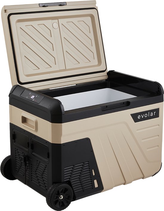 Evolar Elektrische Koelbox - 35L - 12V/230V - Met Wielen & Hendel - Khaki van Merkloos — afbeelding 2