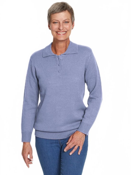 Pull à col polo en maille épaisse