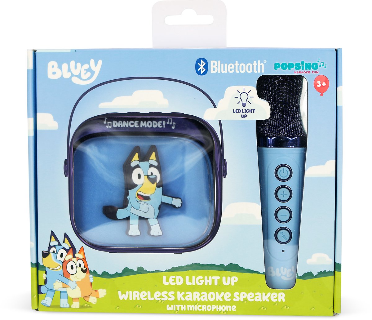 Bluey - karaoke set voor kinderen - draadloze microfoon en speaker - met lichteffecten en stemeffecten — afbeelding 7