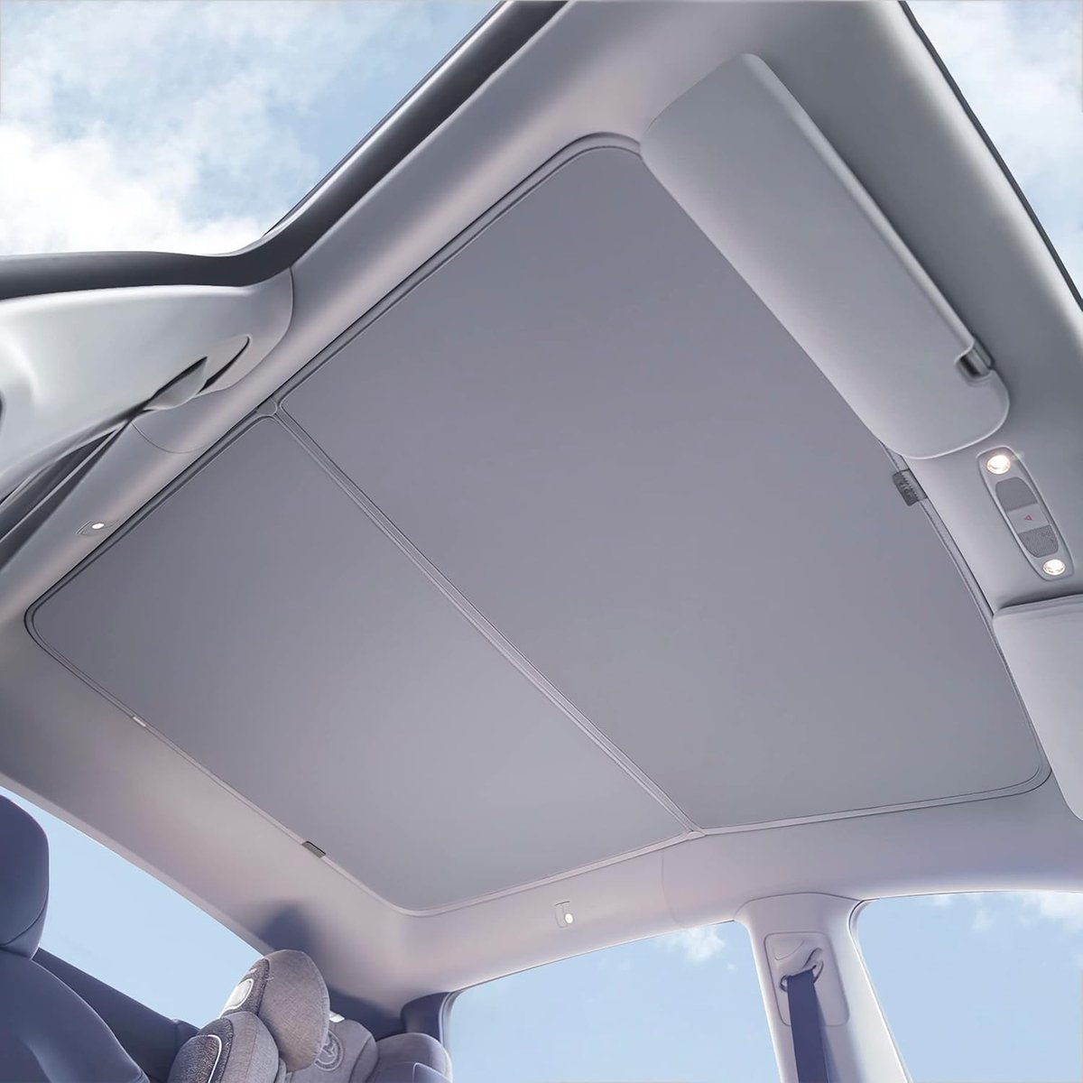 Zonnescherm geschikt voor Tesla Model Y (2020–2024) – Dakzonnescherm met magneten – Volledige verduistering & UV-bescherming