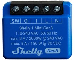 Shelly 1 Mini Wi-Fi Bluetooth-Controller Voor Een Slimme Douaneticasysteem