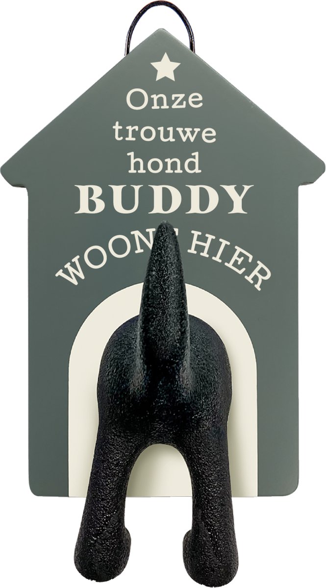 Riemen kapstok honden onze trouwe hond Buddy woont hier