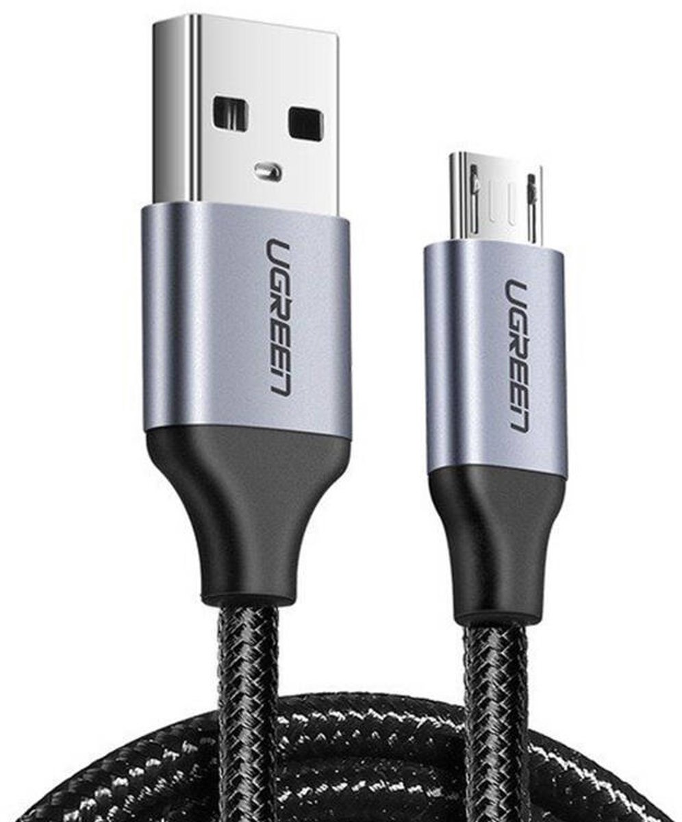 Ugreen Micro Usb-Kabel 0,25M Qc 3.0 Voor Telefoons 2,4A Met Snel Opladen