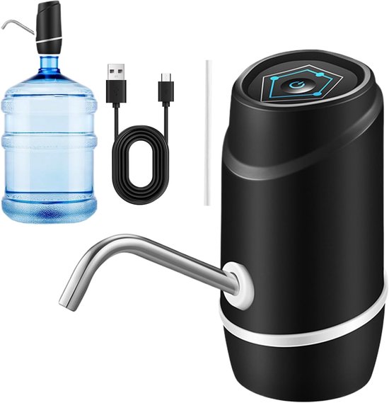 Pompe à Eau Électrique USB Pliable - Distributeur Automatique Pour Bouteilles 2-5 Gallons Noir/Blanc