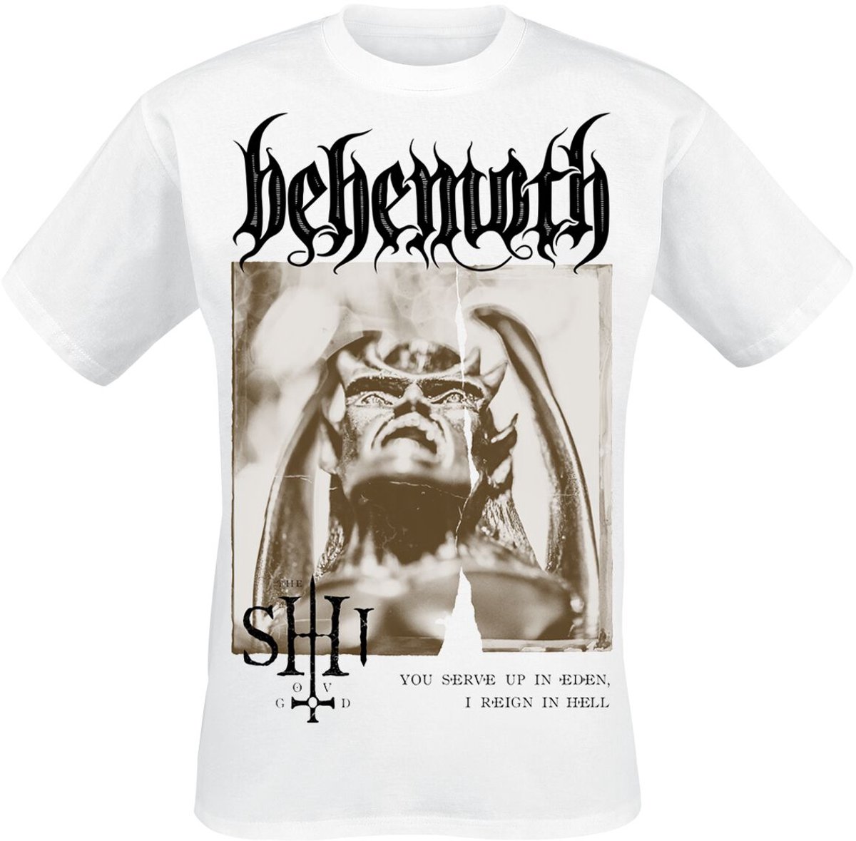 Behemoth The Shit ov God - Sepia Parchment V4 Heren T-shirt - wit - L