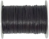Cuoio Leren Armband Metallic Ca. 23 Cm X 8 Mm Voor 16-20 Cm Pols Quiet Shade Grey