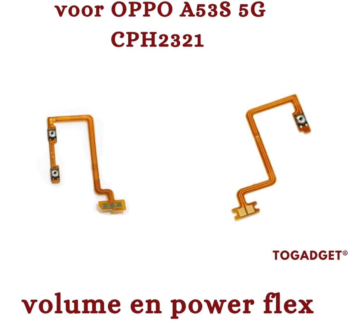 Volume- en Power Flex Kabel voor Oppo A53S 5G – Vervangingsonderdeel