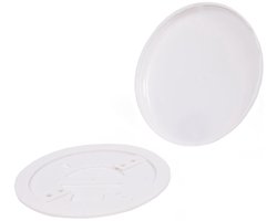 VB Ronde plafondplaat - kunststof - Ø 125 mm - wit - strakke afwerking