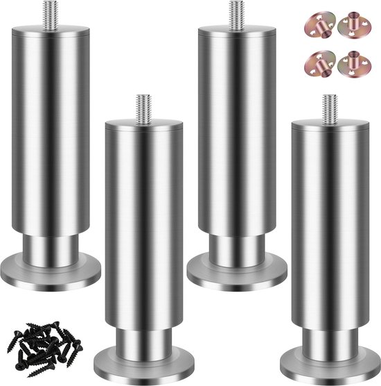 Tafelpoten set | Verstelbaar | 6 x 87-90 cm | Zwart