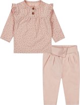 Dirkje kledingset meisje: Shirt Dot en broek Dusty Roze maat 56