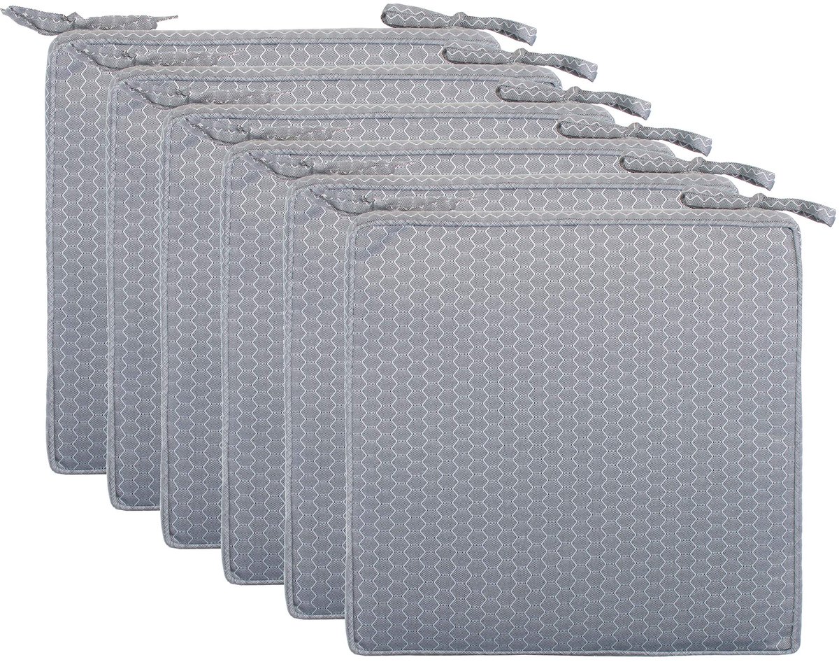 Ibenzoa® Comfortabele en Stijlvolle Waterafstotende Zitkussenset voor Binnen en Buiten, 6 Stuks