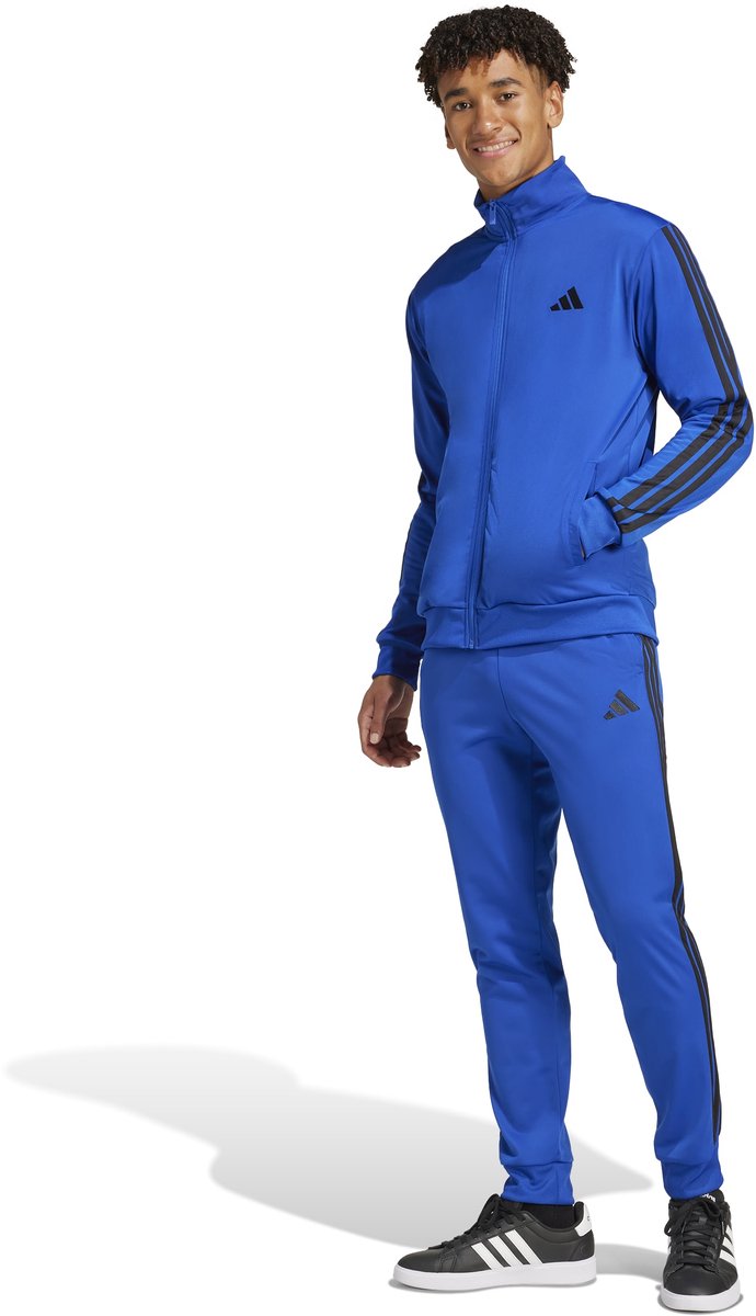 Adidas Sportswear Basic 3 Stripes Tricot Trainingspak Regular Man Blauw