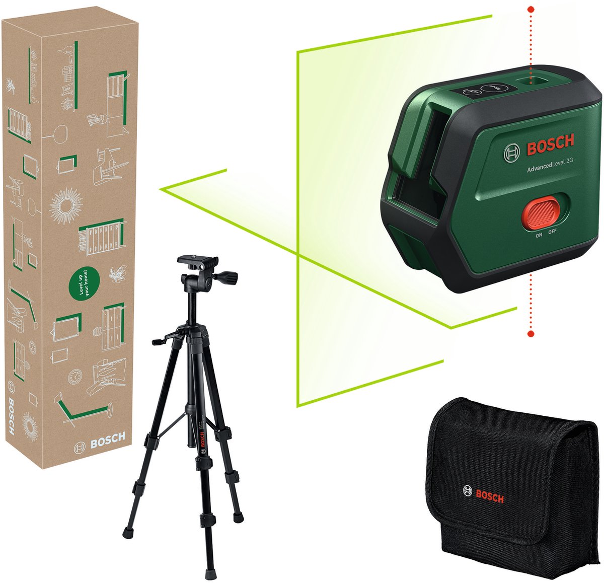Bosch AdvancedLevel 2G Set - Kruislijnlaser inclusief statief
