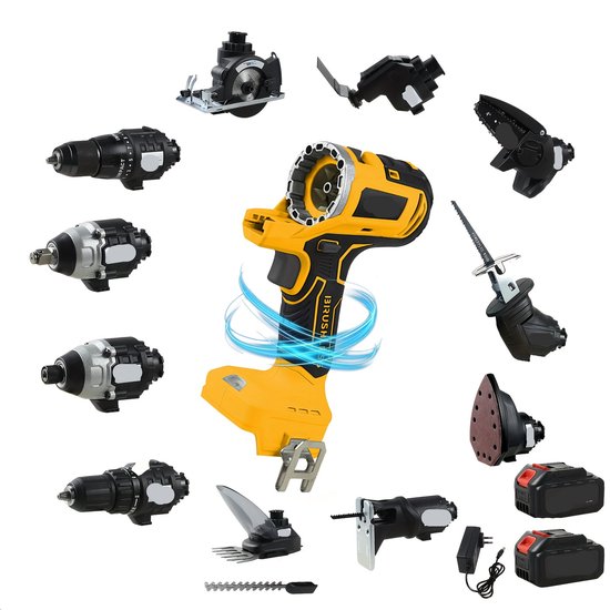 12-In-1 Accu Multitool – Elektrisch Gereedschap – Draadloos – Compact – Krachtig – 18V 4000mAh – Borstelloze Motor