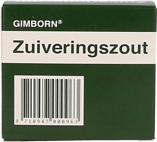 Gimborn Zuiveringszout verpakking met barcode.