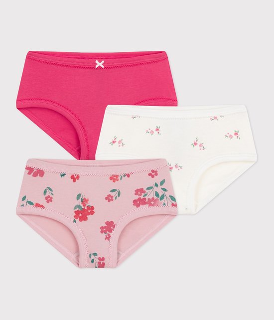 Set de culottes taille haute en coton à imprimé floral Petit Bateau pour enfant