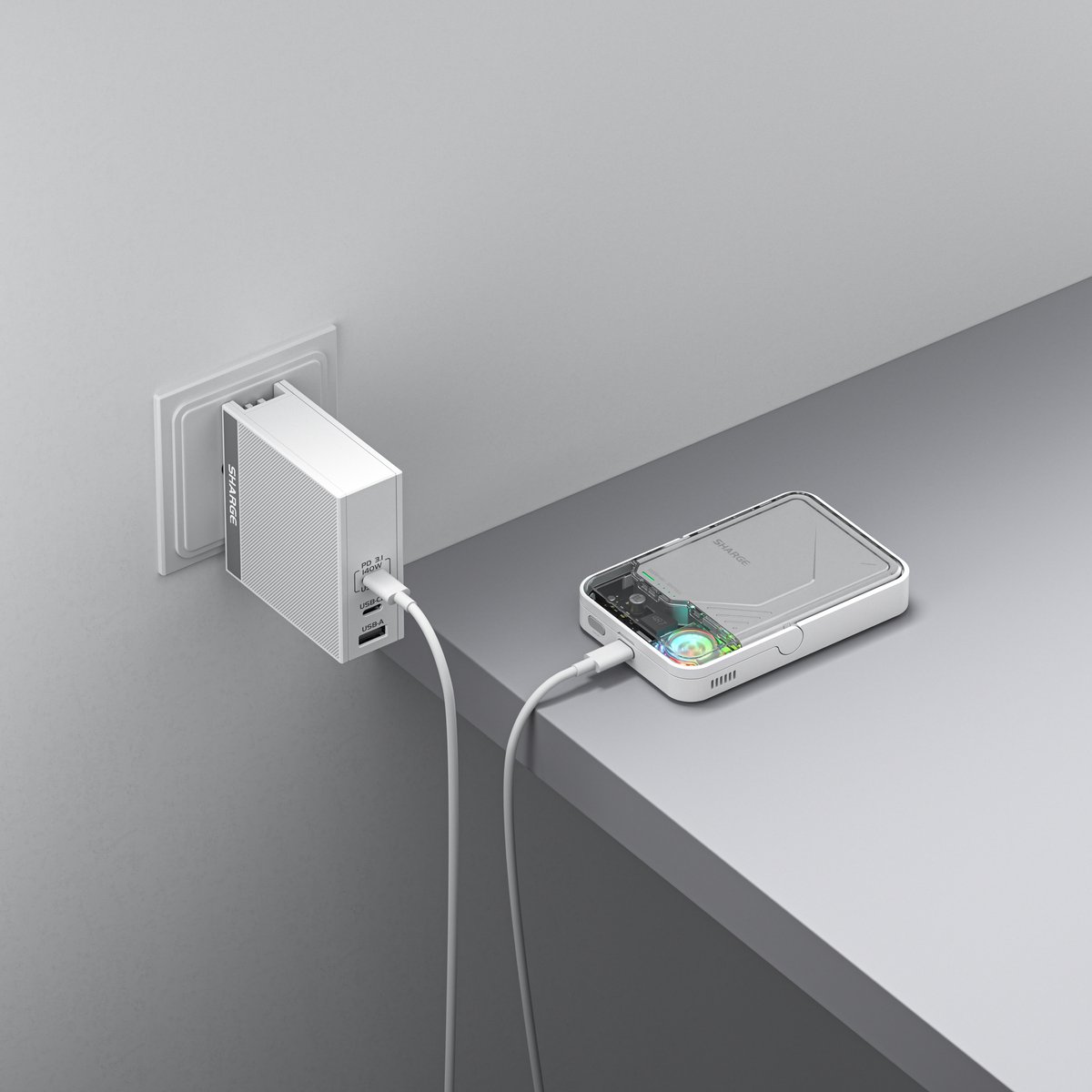 SHARGE ICEMAG 2 Powerbank Qi2 10000mAh- 30W - MagSafe - afbeelding 3