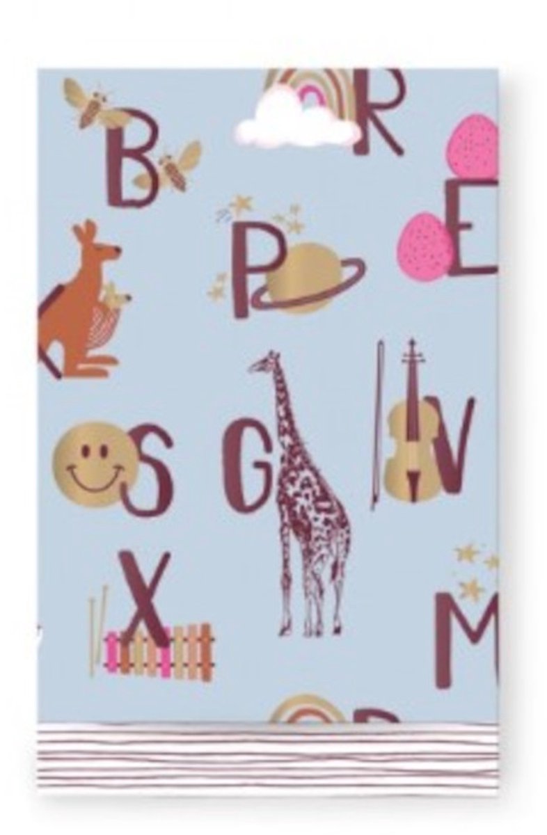HOP - 10 Cadeauzakjes 12x19 cm - ABC Light blue