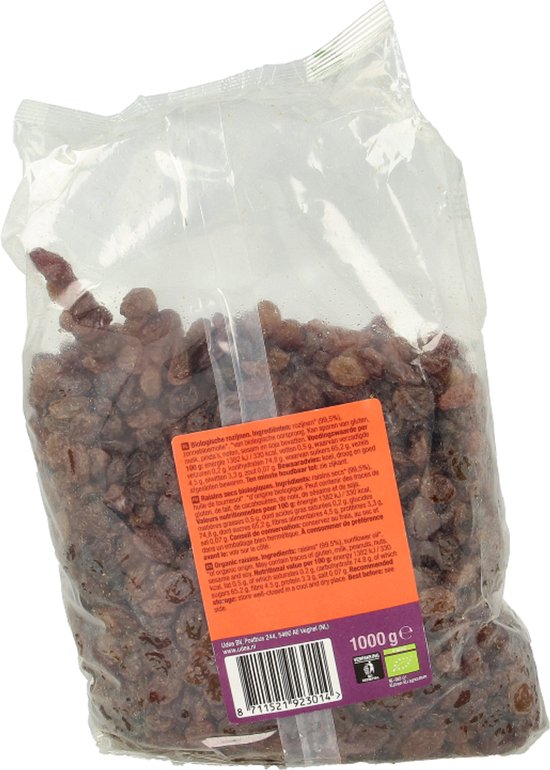 Your Organic Nature Rozijnen Sultana Bio 1 kg — afbeelding 2
