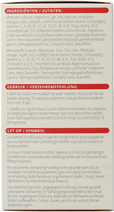 Vitals Elke Dag - 90 tabletten - multivitamine. Optimaal opneembare multi met een uitgekiende samenstelling.