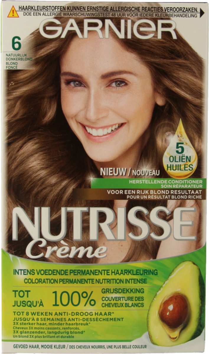 Garnier Nutrisse Crème 60 - Natuurlijk Donkerblond - Haarverf