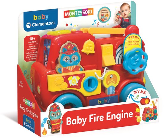 Camion Pompier Montessori 18 Mois+ – Sons, Lumières Et Activités Mécaniques