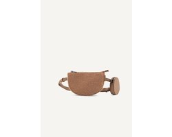 Monk and Anna - Toho Heuptasje Dames • Wool • Cacao - Half Moon Portemonnee Dames 18,75 x 1,5 x 12 cm