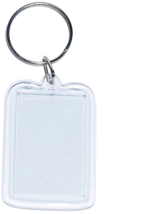 Scoby - Porte-clés photo - Porte-clés avec cadre photo - Cadre porte-clés - 5 pièces - Transparent