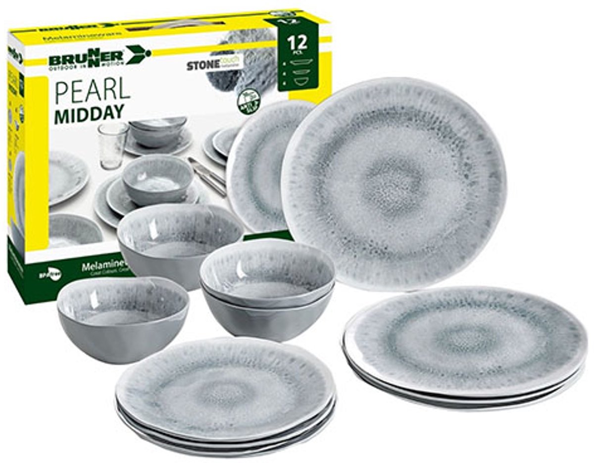 Brunner Pearl Midday - melamine serviesset (12 delig)