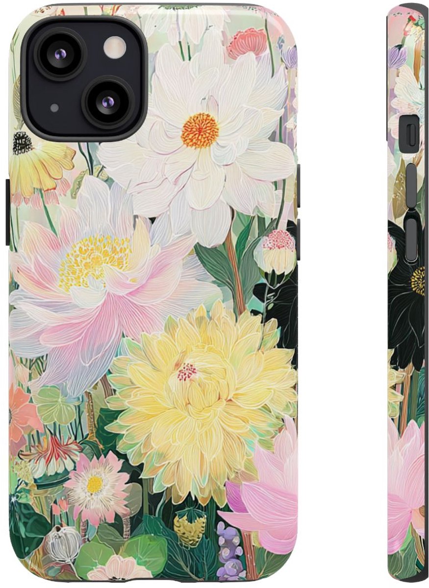Sierlijk Pastel Bloemenboeket – Telefoonhoesje Geschikt voor iPhone 13