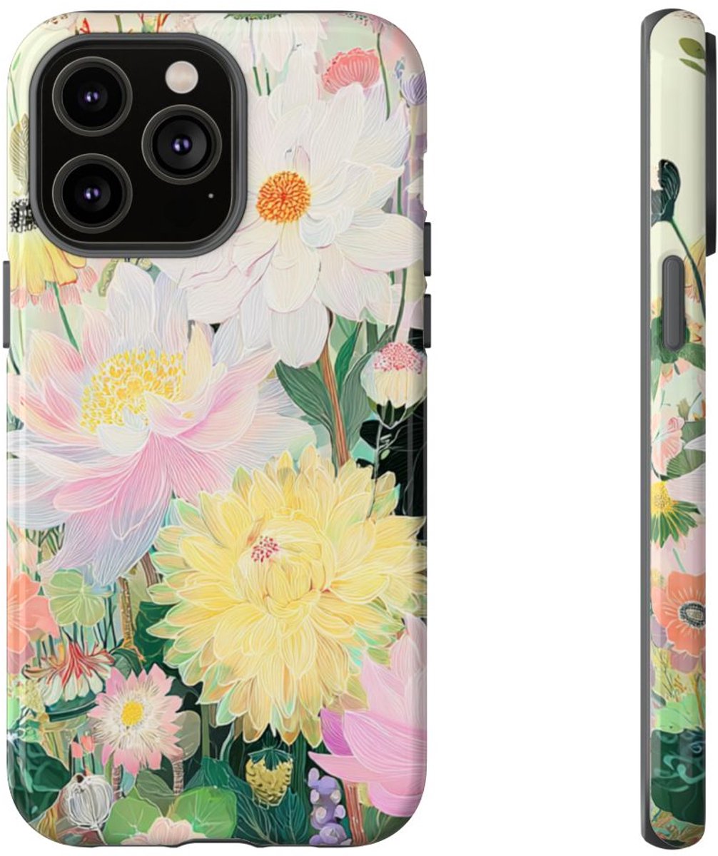 Sierlijk Pastel Bloemenboeket – Telefoonhoesje Geschikt voor iPhone 14 Pro Max